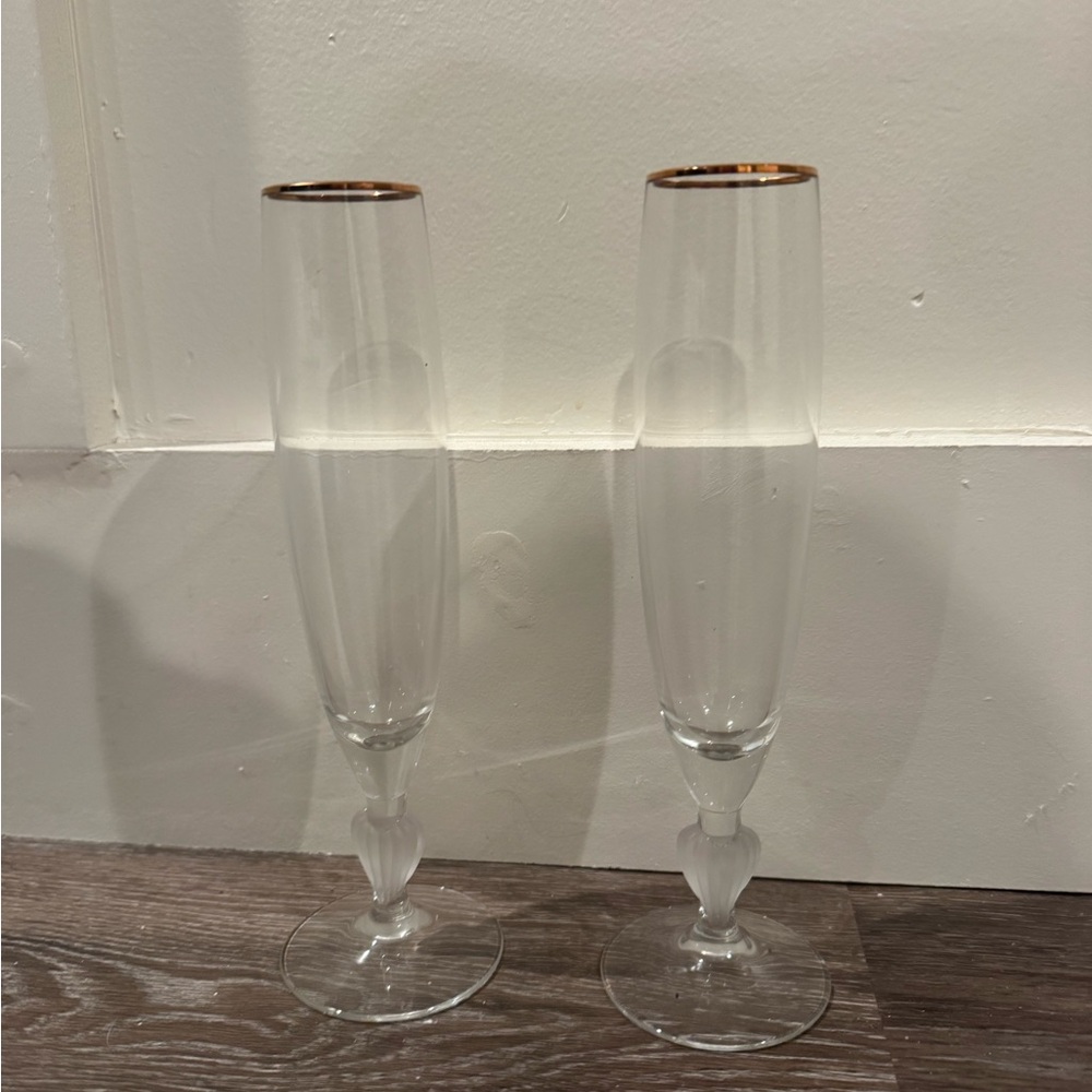 Marquise Clear Glass Champagne Flutes